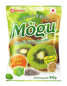 Kẹo dẻo Mogu vị Kiwi Hạt Chia 100g