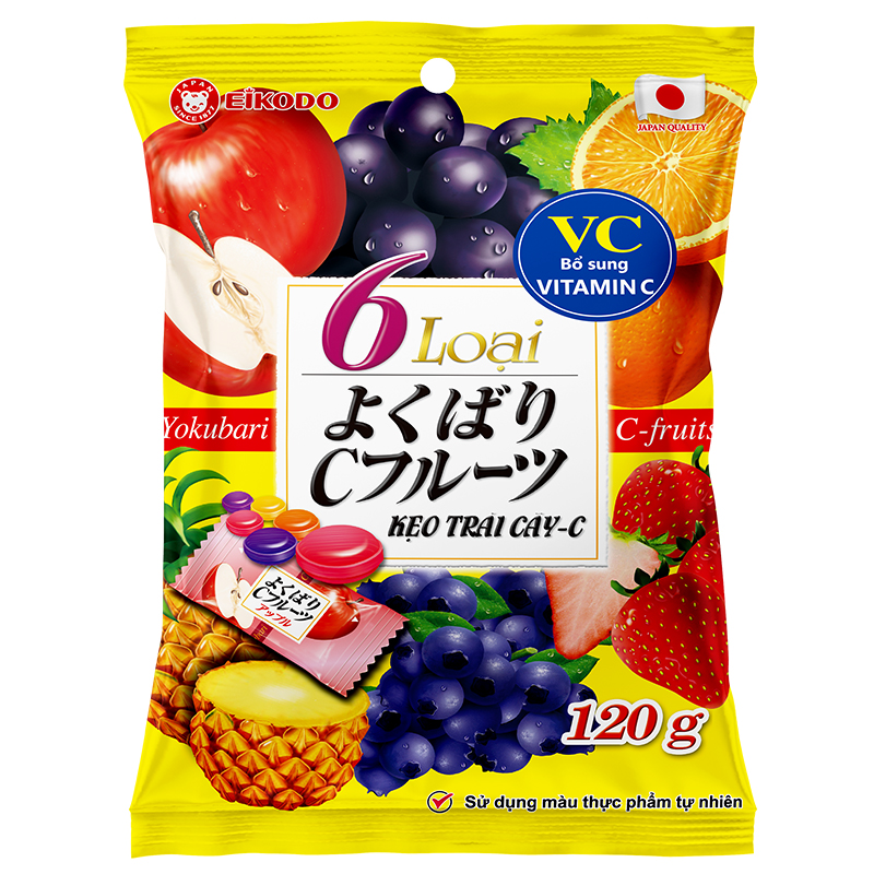 Yokubari Fruit + Vc Candy 120g
