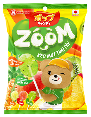 Zoom Lollipop 72g Peach, Pineapple & Kiwi Flavors