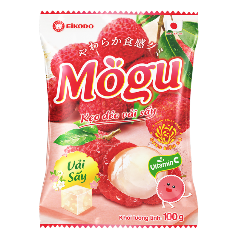 Kẹo Dẻo Mogu Vải Sấy 100g
